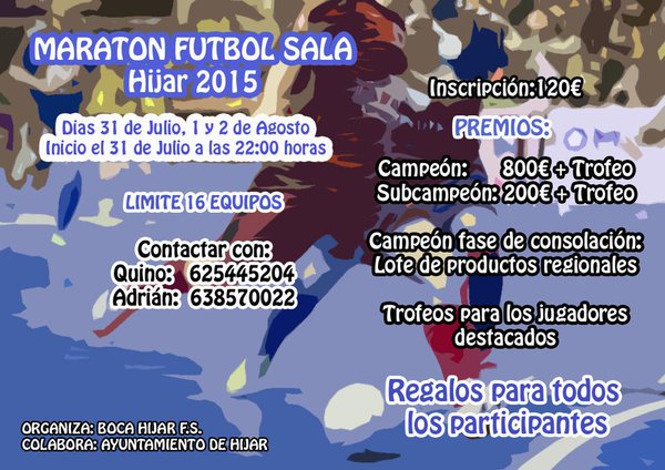 cartel maraton futbol sala