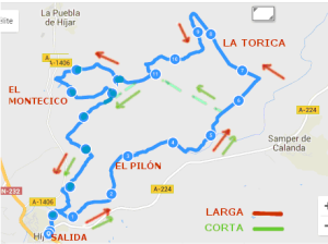 mapa marcha senderista